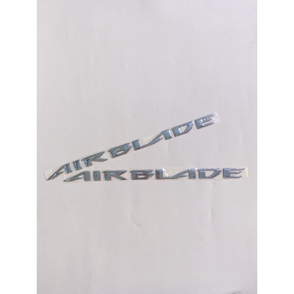 Cặp tem xe AB Airblade chữ nổi dán trang trí, có sẵn keo dễ sử dụng