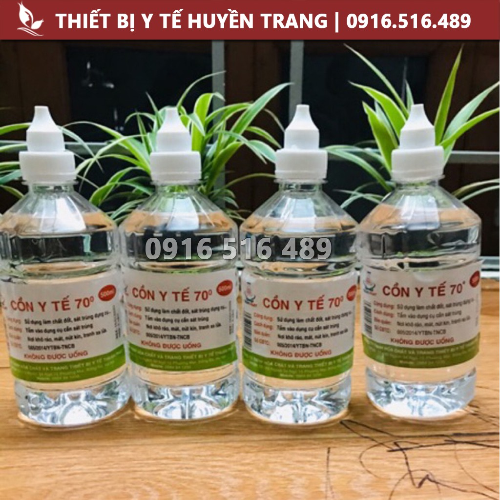 Cồn Y Tế 70 Độ 90 Độ 500ml Sát Khuẩn Tiệt Trùng Vật Tư Y Tế Huyền Trang