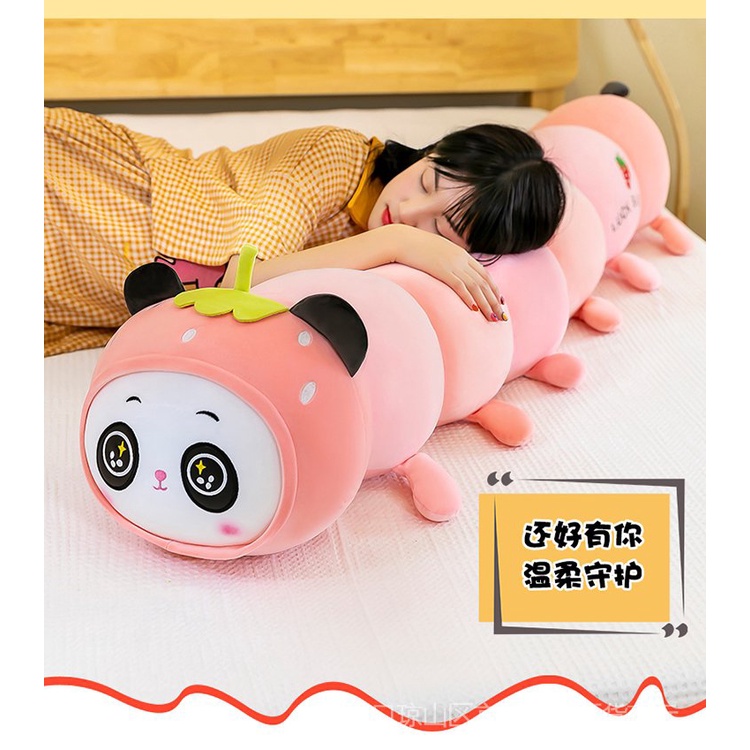 Gối Ôm Mô Hình Sâu Bướm Hoạt Hình Màu Xanh Lá Dễ Thương Dành Cho Trẻ Em