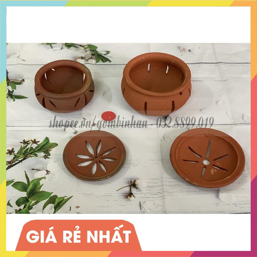 💯BẢO HÀNH - TẶNG KÈM 5 NẾN 🍀Mua nồi đất bết đốt xông bồ kết - Niêu nồi đốt xông đốt chanh, xả tốt - Nồi bếp bền đẹp!