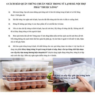 Khay đựng trứng 34 quả có nắp