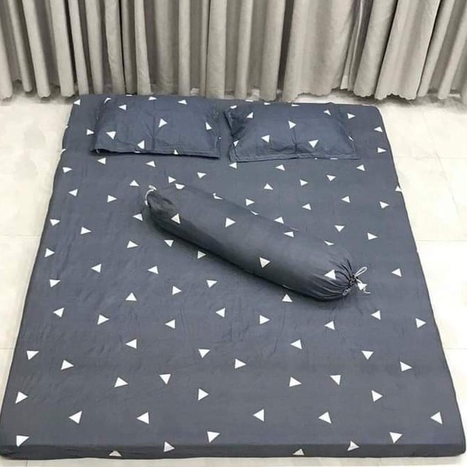Bộ ga poly cotton kèm 2 vỏ áo gối giá tại xưởng, bộ ga gối poly cotton bọc nệm giá rẻ