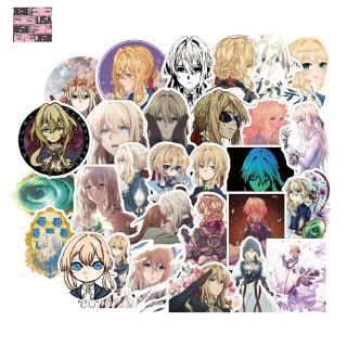 Bộ 50 sticker dán họa tiết anime Violet Eternal Garden