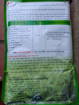 Trichodermar ủ phân, ủ rơm, trộn đất gói 1kg