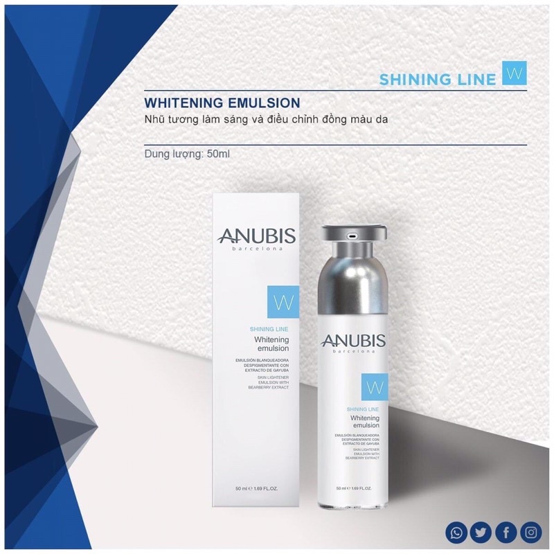 Nhũ tương sáng da ANUBIS Whitening Emulsion 40ml