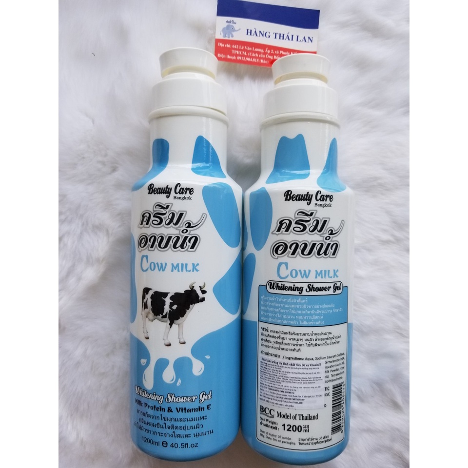 Sữa tắm tinh chất sữa dê, sữa bò Beauty Care Thái lan 1200ml