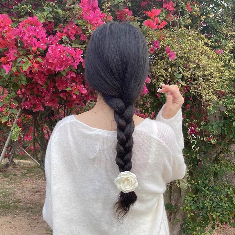 Kẹp Tóc Hình Hoa Trà Sữa Thanh Lịch Cho Cô Dâu