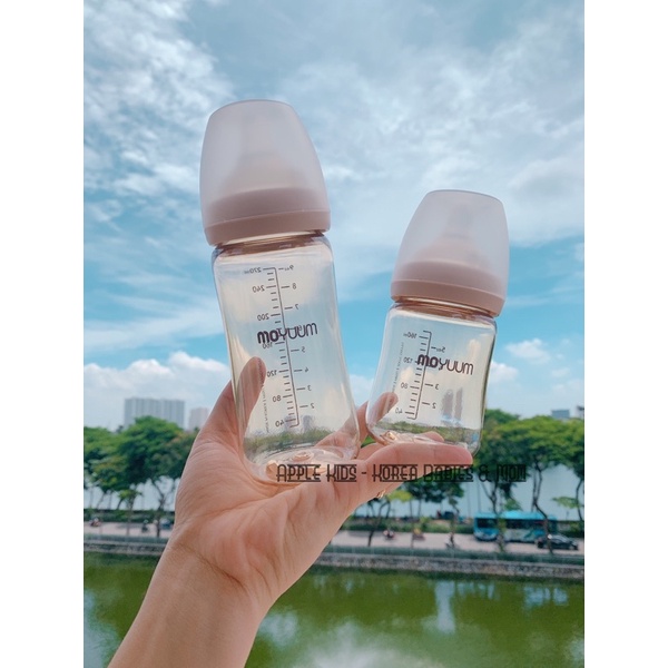 Bình sữa Moyuum nội địa Hàn Trơn và các phiên bản hoạ tiết 170/270ml