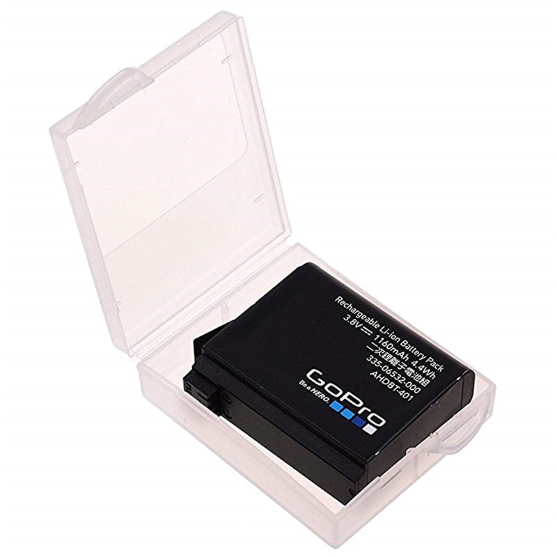 Set 2 hộp nhựa đựng pin cho Camera hành trình GoPro Hero 9 8 7 6 5 4 Session Xiaomi Yi MiJia 4k