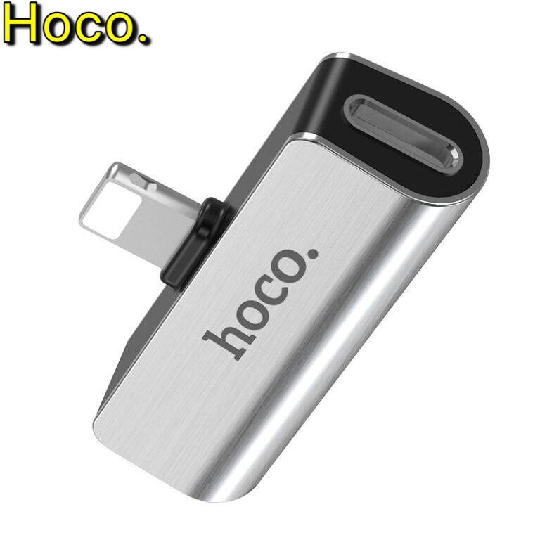 Jack chuyển đổi iphone sang tai nghe 3.5 vừa nghe vừa sạc Hoco LS25 chính hãng