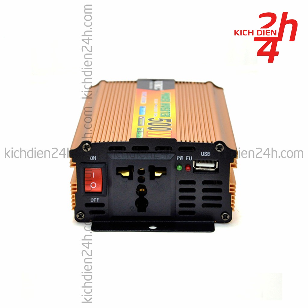 Bộ kích điện UKC 24V lên 220V 500W - Công suất thực , chuẩn 50Hz - Inverter 24V 220V 50Hz