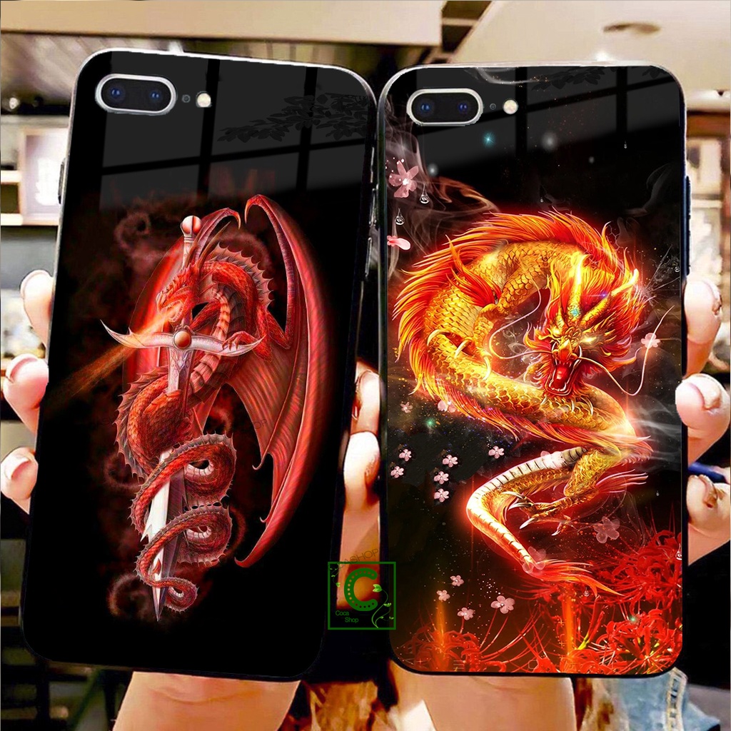 Ốp iPhone Mặt Kính Nano Dẻo - Ốp hình rồng cực ngầu
