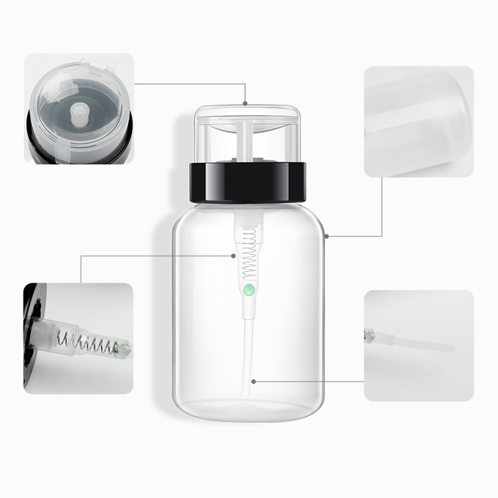 [Hàng mới về] Bình đựng dung dịch rửa móng tay 200ml