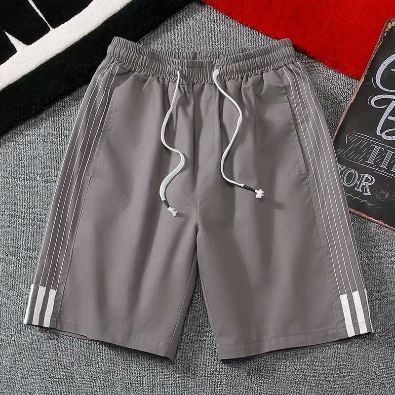 Small striped shorts men's casual Korean version of the trend of summer tide brand outer wear five-point pants slim thin harem sweatpants