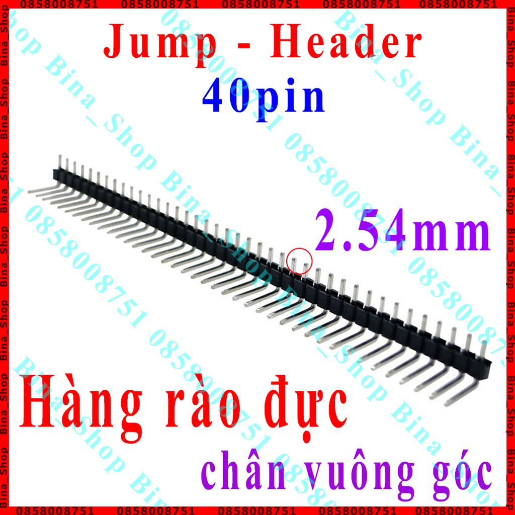 Hàng rào đực 40pin chân vuông Header 2.54mm