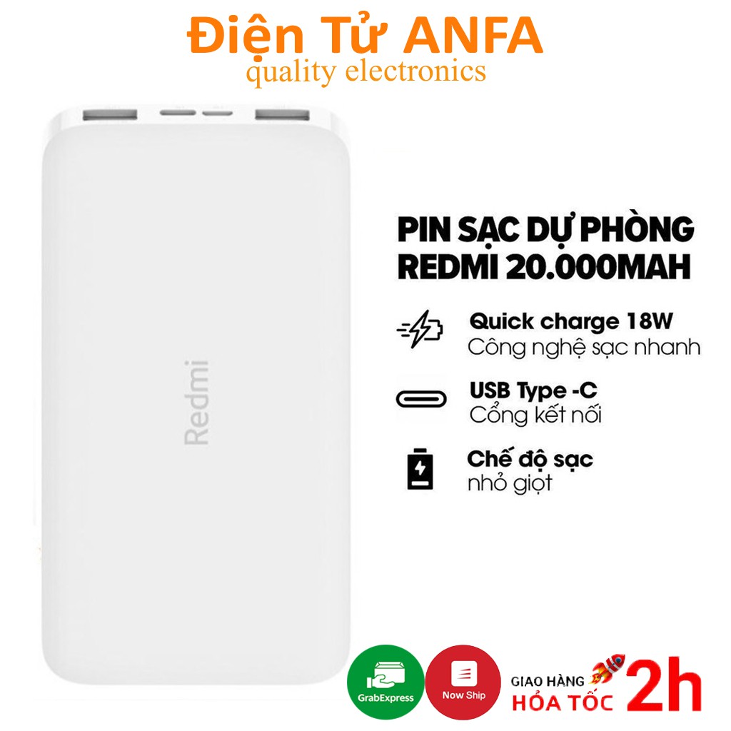 Sạc dự phòng Xiaomi Redmi 10000mAh/20000mAh PB100LZM- power bank BẢO HÀNH 6 THÁNG 1 ĐỔI 1