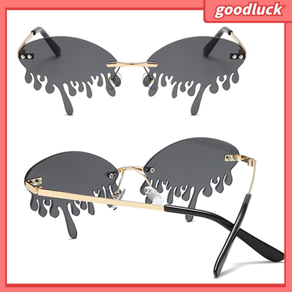 Kính Mát Hình Giọt Nước Không Gọng Chống Tia UV Thời Trang Unisex