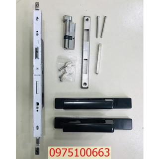 Bộ Khóa Tay Gạt Cửa Đi Đa Điểm Kinlong Chính hãng MÀU TRẮNG & ĐEN-KHÓA KINLONG LOẠI 1 CỬA NHÔM HỆ 55
