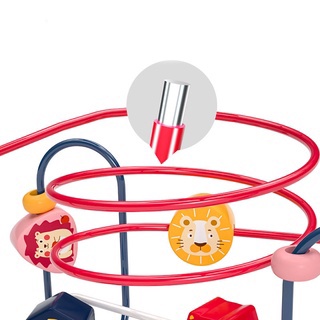 Đồ Chơi Mê Cung Hạt Gỗ Nhiều Màu Sắc Giáo Dục Sớm Cho Bé