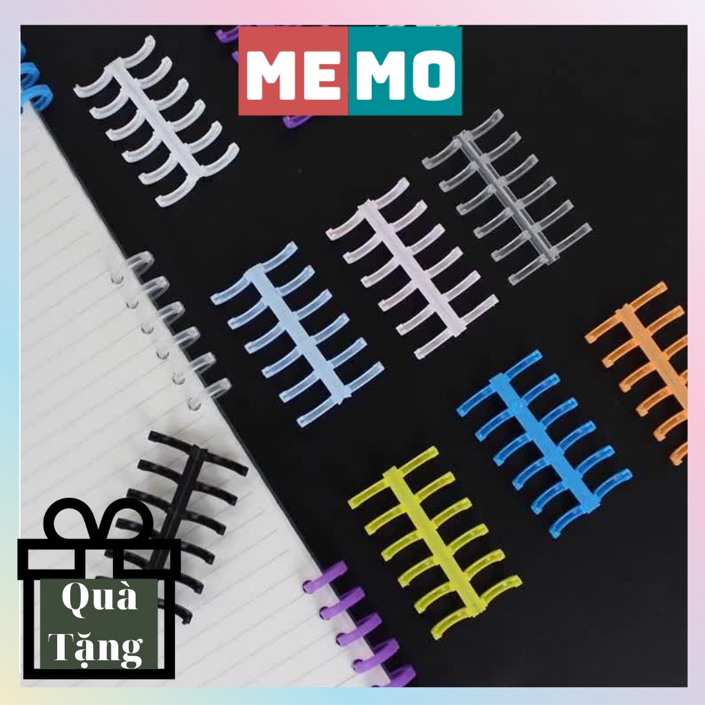 Binder thanh còng sổ MEMO bằng nhựa đường kính 12mm cho sổ A5 B5 A4 phụ kiện sổ còng planer