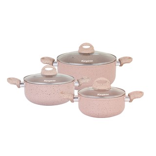 Bộ Nồi nhôm 18-20-24 đáy từ Kangaroo KG933
