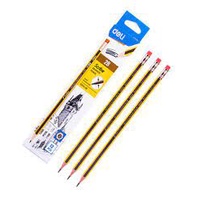 Bút chì 2B Deli - Viết chì - kẻ sọc vàng sọc đen - C004 - văn phòng phẩm - HOKAMI STORE