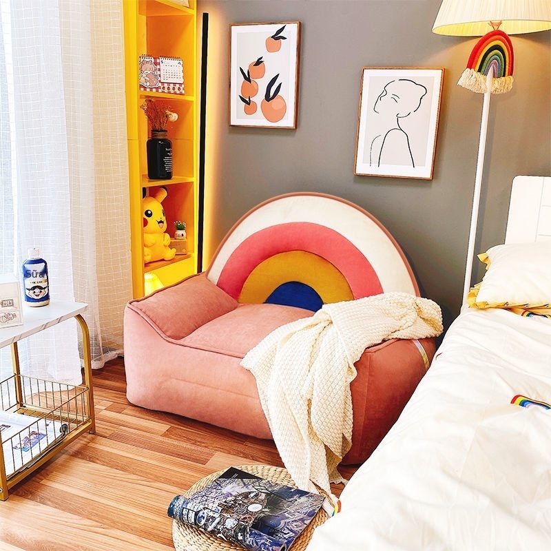 Ghế sofa lười cầu vồng căn hộ nhỏ net ghế màu đỏ phòng ngủ ghế tựa ban công