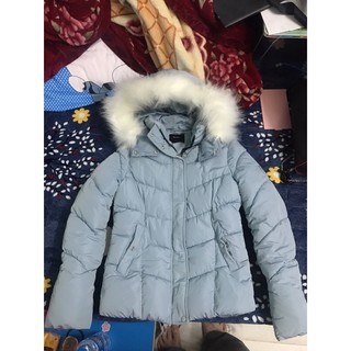 Áo phao ngắn xanh mint bsk