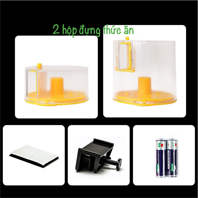 Máy cho cá ăn hẹn giờ tự động tiện lợi tặng kèm pin