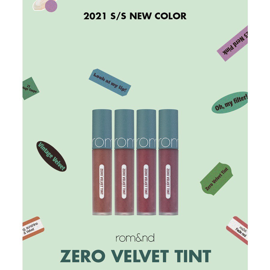 [Hàng mới về] Son Môi ROM&ND Romand Zero Velvet Tint 5.5g 8 Màu Tùy Chọn | BigBuy360 - bigbuy360.vn
