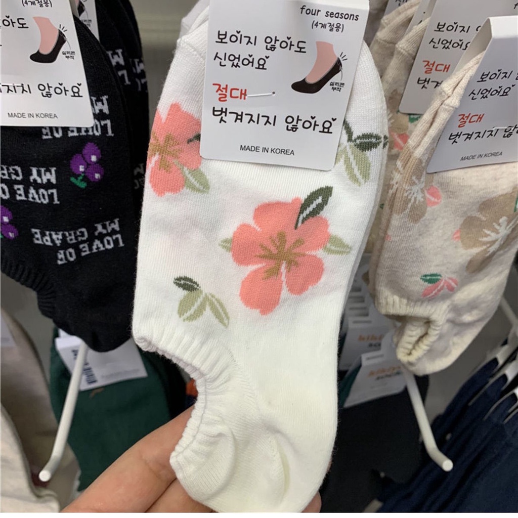 Vớ Thể Thao Mềm Mại Thoáng Khí In Họa Tiết Hoa Phong Cách Nhật Bản Cho Nữ Sinh