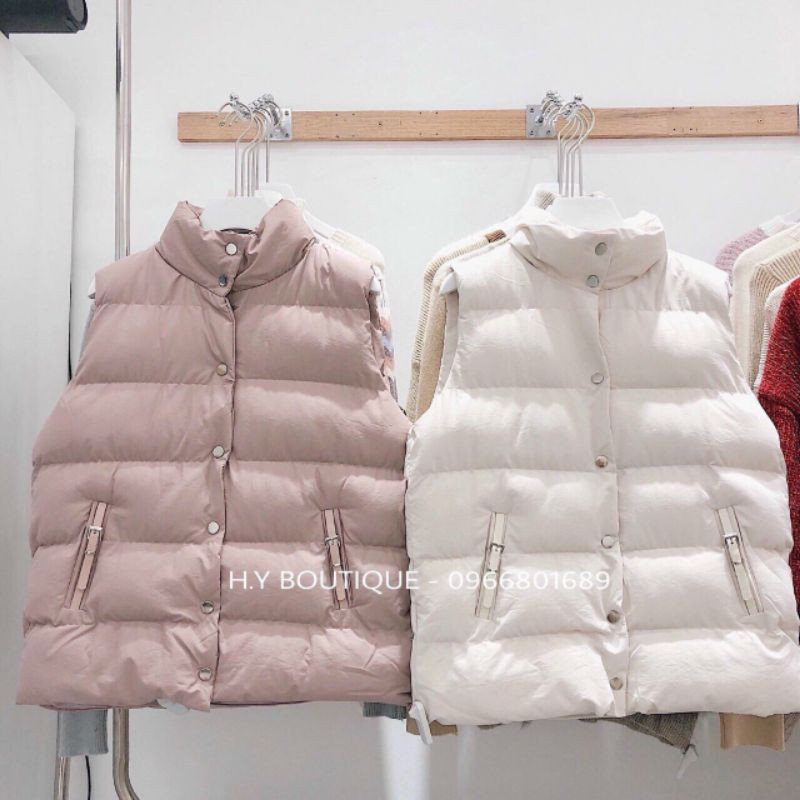 (LOẠI DÀY ĐẸP) ÁO PHAO GILE HÀNG QC CHUẨN ĐẸP, ÁO GILE PHAO NỮ TÚI ĐAI DA CAO CẤP