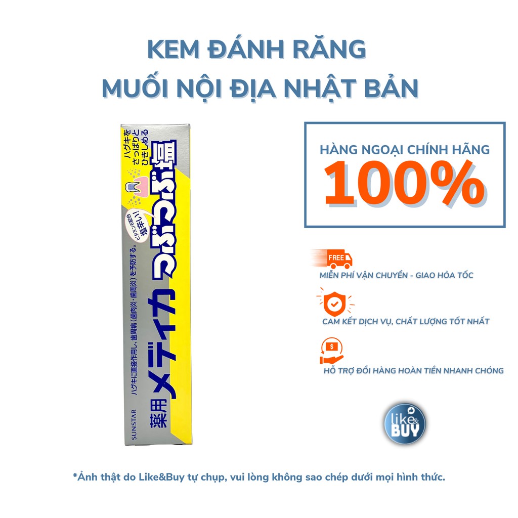 Kem đánh răng muối Sunstar Nhật Bản 170g giúp răng trắng sáng thơm miệng - hàng ngoại Like&amp;Buy