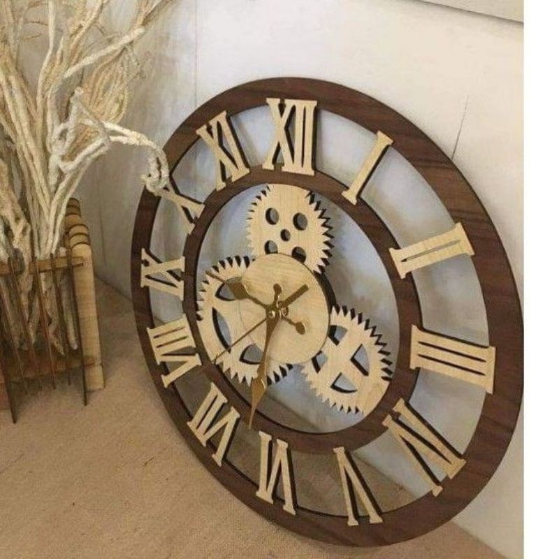 Đồng Hồ Treo Tường Trang Trí Cổ Điển Kiểu Số La Mã,Đồng Hồ Decor Số La Mã Cổ Điển