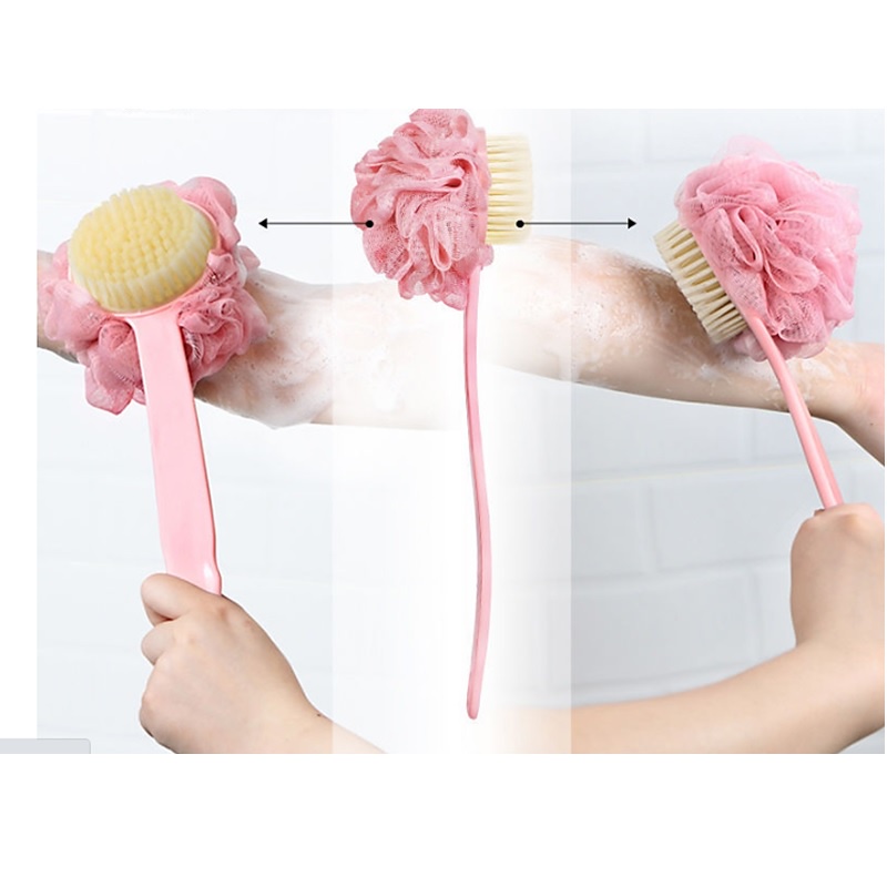 Bàn chải tắm chà lưng tẩy tế bào chết có tay cầm