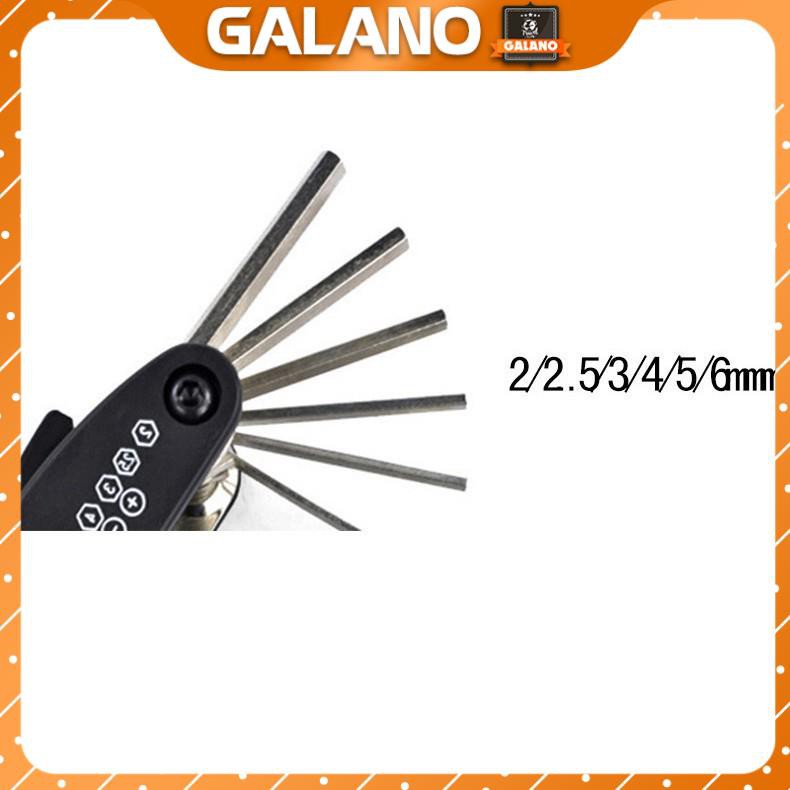 Dụng cụ đa năng GALANO dụng cụ sửa chữa đồ dùng, xe đạp đa năng 16 món tiện dụng HG-001210