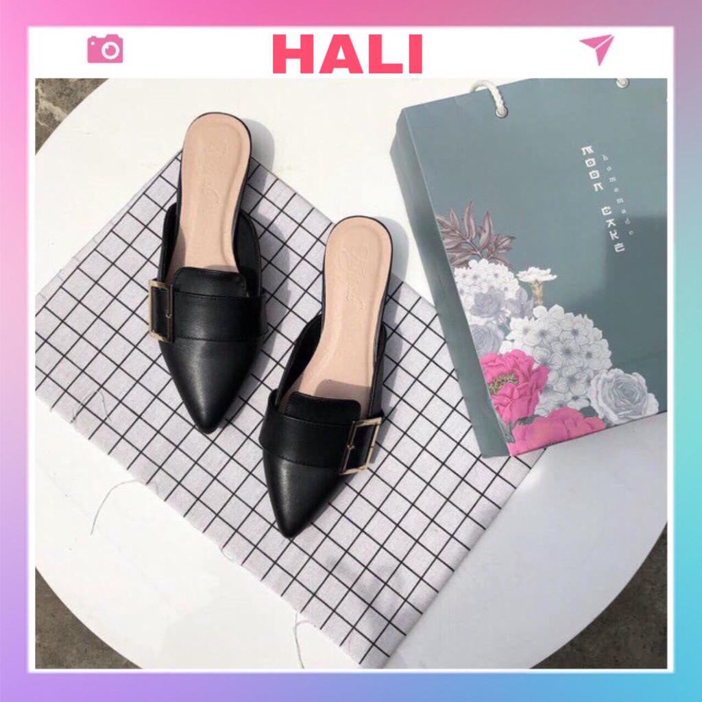 Giày sục gắn móc hình vuông sang chảnh nữ | BigBuy360 - bigbuy360.vn