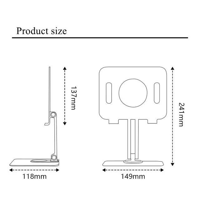 (Xoay 360 độ) Giá đỡ ipad máy tính bảng surface L04 nhôm nguyên khối chỉnh góc linh hoạt sang trọng cao cấp