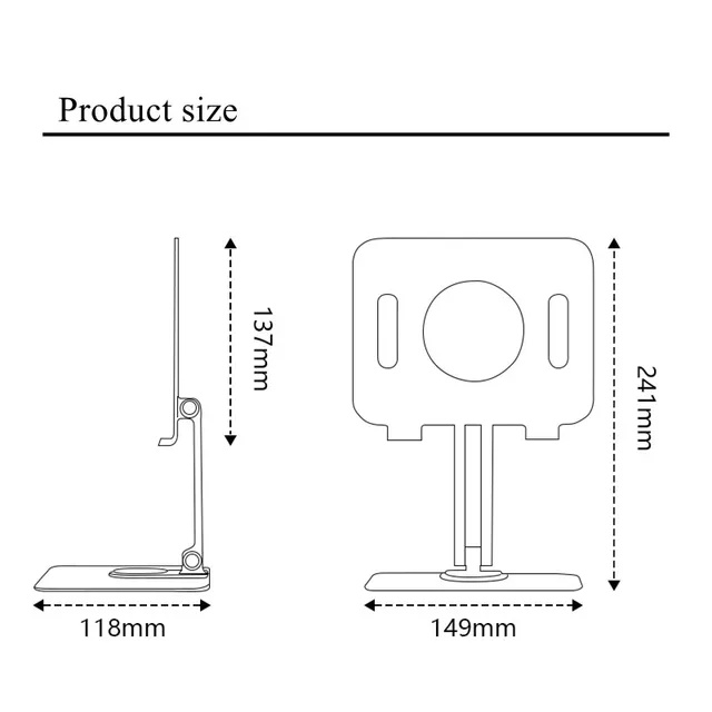 (Xoay 360 độ) Giá đỡ ipad máy tính bảng surface L04 nhôm nguyên khối chỉnh góc linh hoạt sang trọng cao cấp