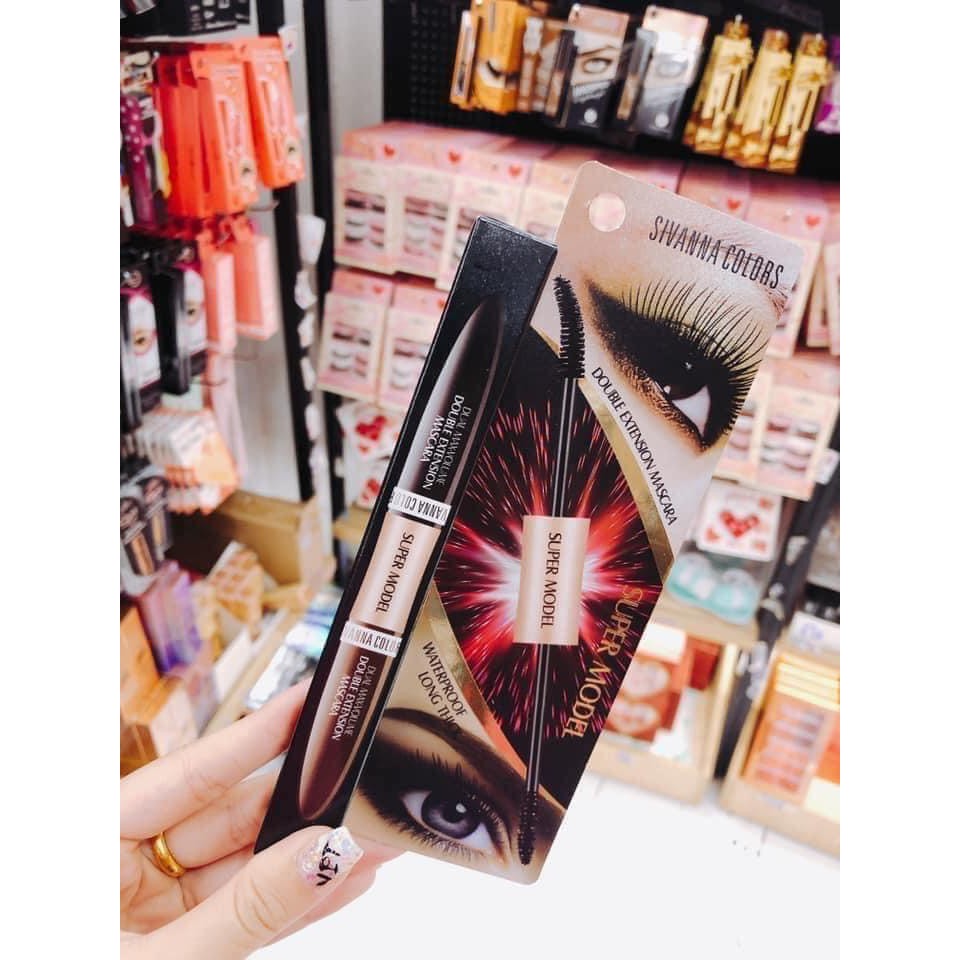 Mascara Sivanna Colors 2 Đầu Đen Nâu Super Model Thái Lan