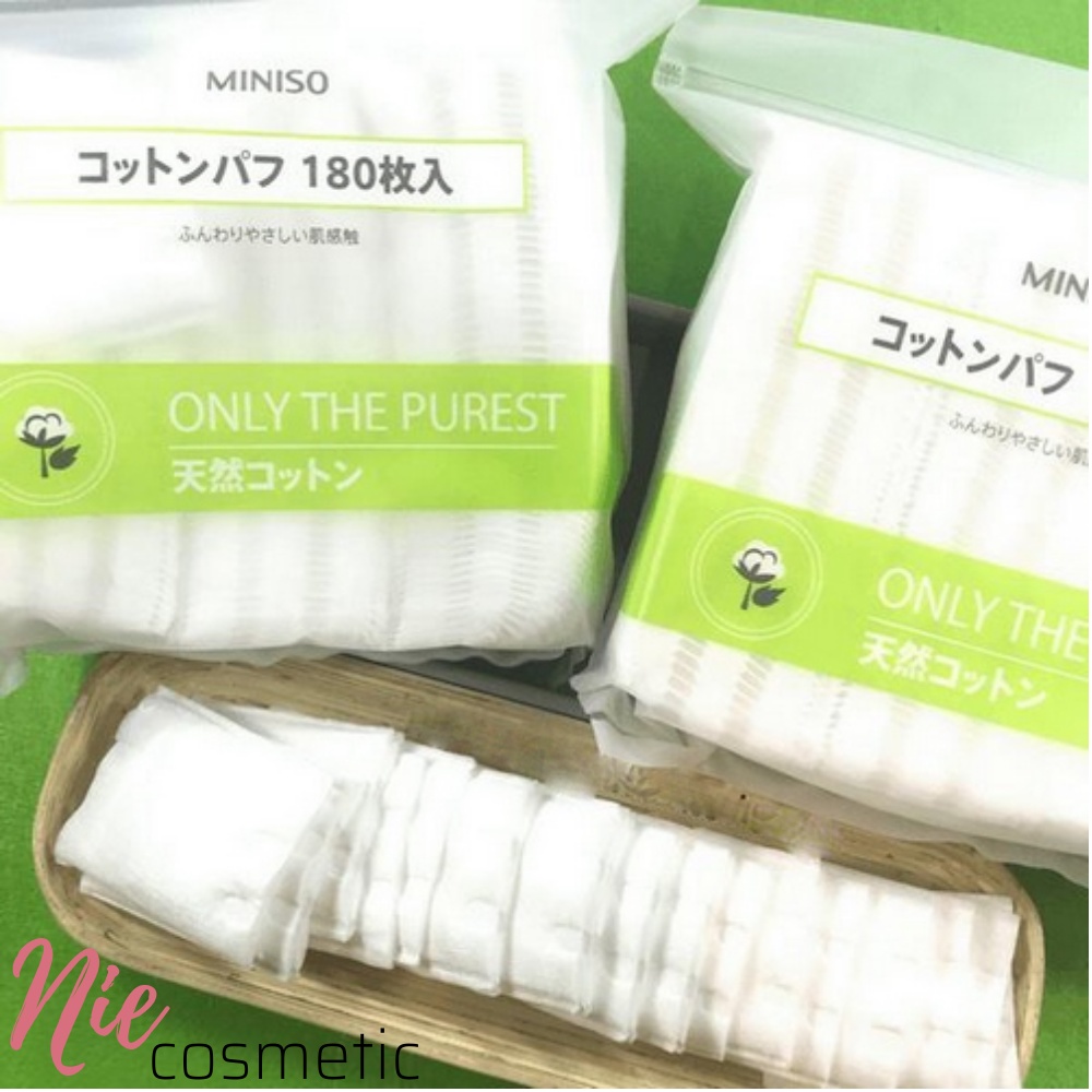 Hộp bông tẩy trang Miniso 180 miếng Nhật Bản