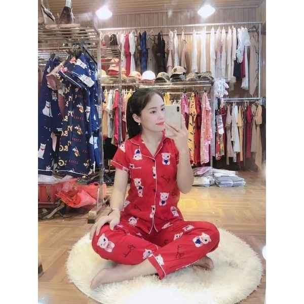 bộ ngủ nữ pijama tay ngắn quần dài  nhiều mẫu🍀 | BigBuy360 - bigbuy360.vn