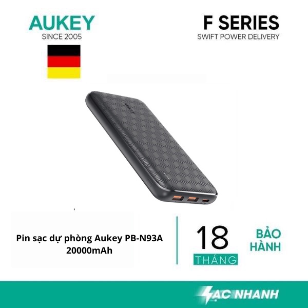 Pin dự phòng Aukey 18W PB-N93A 20000mAh