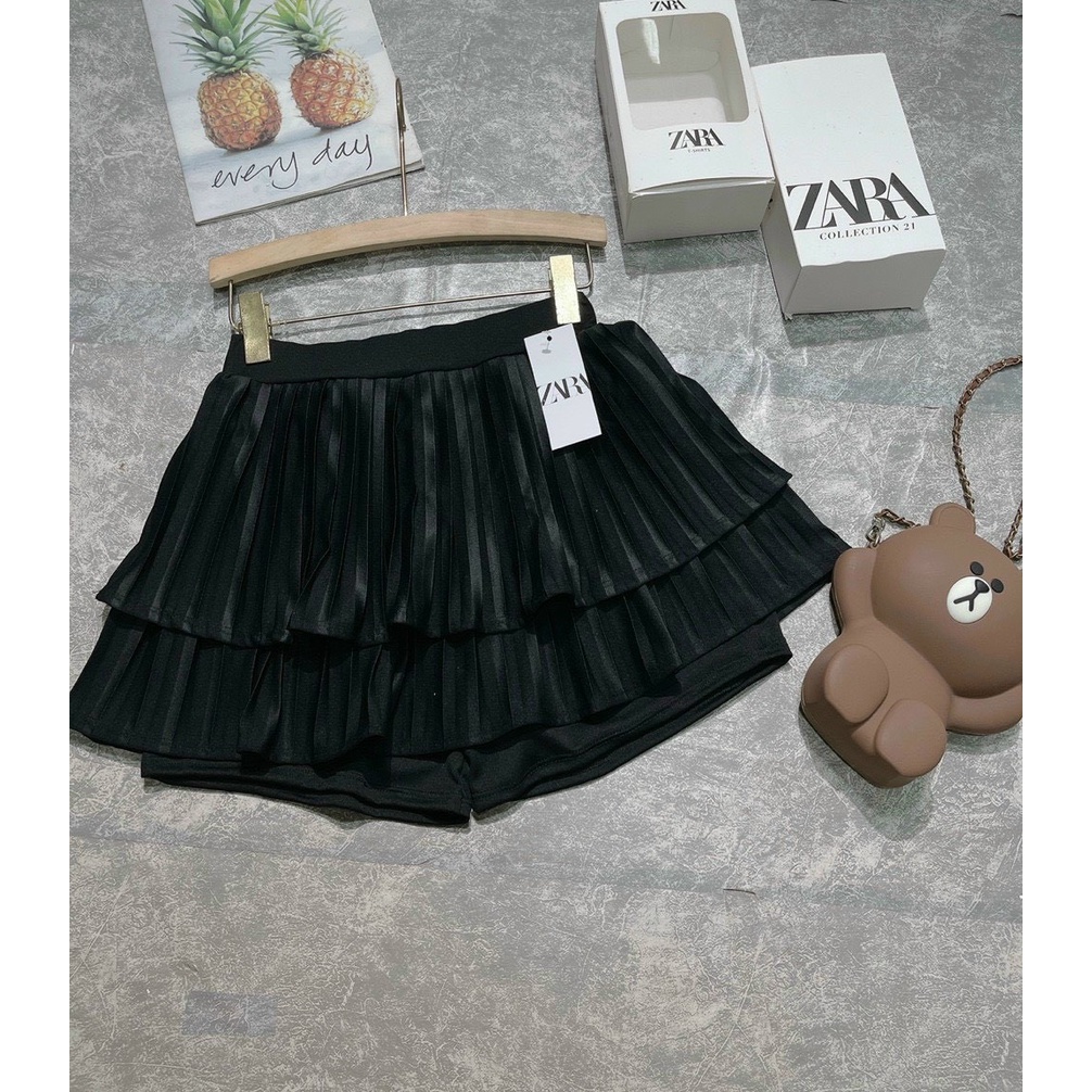 Chân váy xếp ly 2 tầng chống nhăn có quần trong Lưng cạp cao siêu HOT - Kim Dung Fashion Store