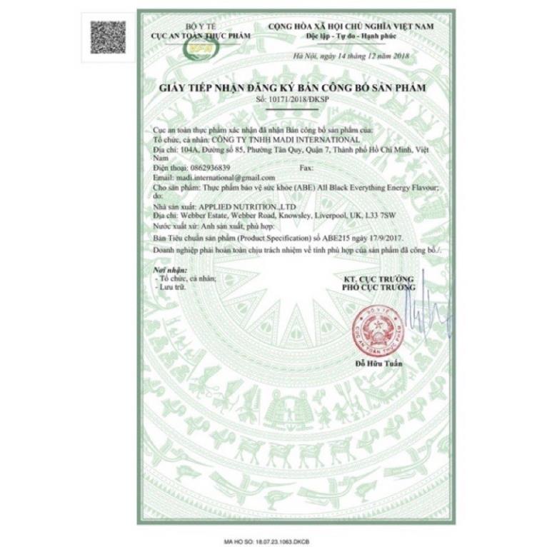 Nước Tăng Lực ABE Lon Applied Nutrition