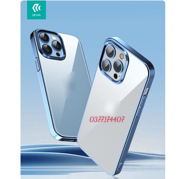 Ốp lưng Devia trong cứng viền màu Glimmer cho iPhone 14, 14 Max, 14 Pro, 14 Pro Max chính hãng không ố màu