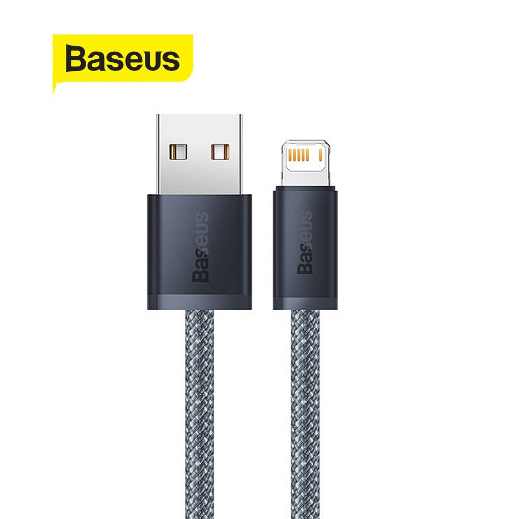 Cáp sạc 2.4A Baseus Dynamic Lightning dây dù siêu bền dài 200CM cho iPhone/iPad ( Xám )