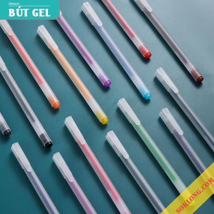 Bút mực gel nét 0.5mm Resun nhiều màu ghi chép mượt mà B18