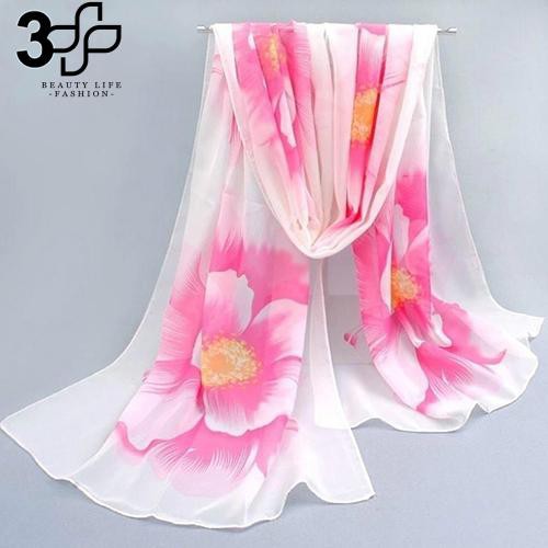 Khăn choàng cổ in hoa lớn