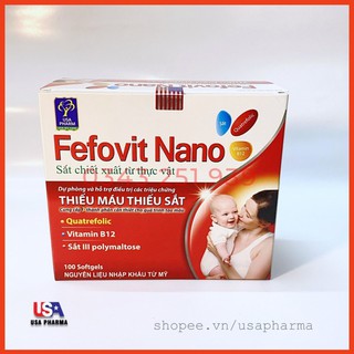 Viên uống bổ sung sắt FEFOVIT NANO cho người thiếu máu do thiếu sắt